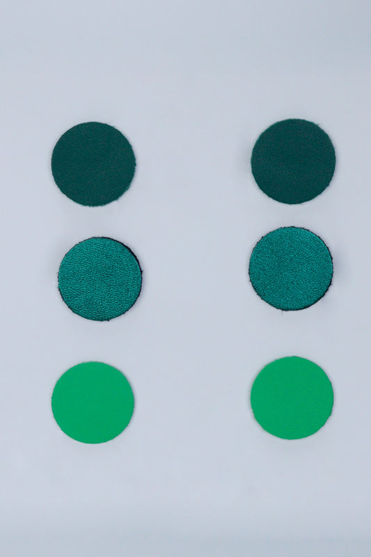 Set 3 perechi cercei cerc - Verde