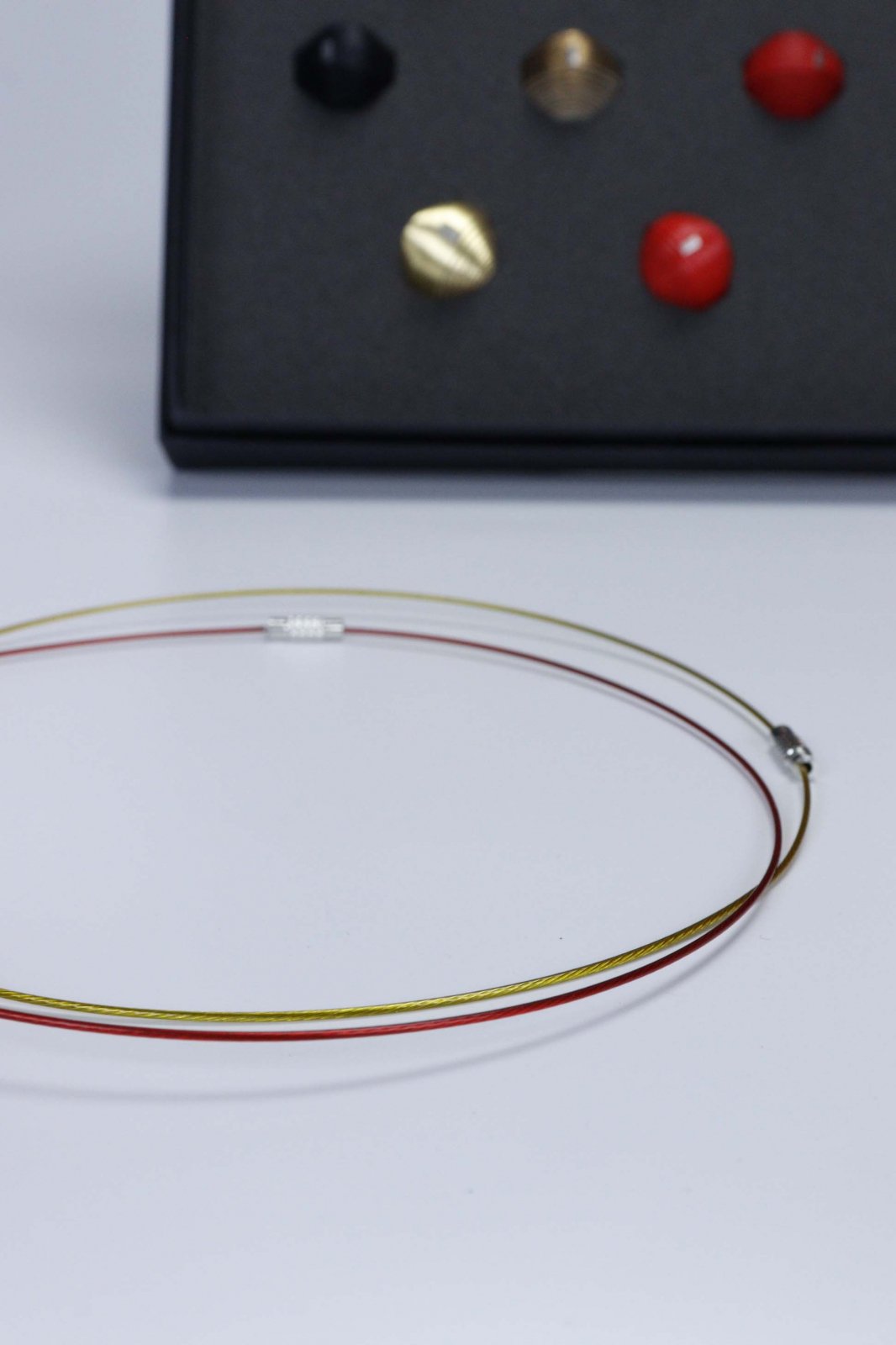 Leatherbonbon Necklace and Earrings Set