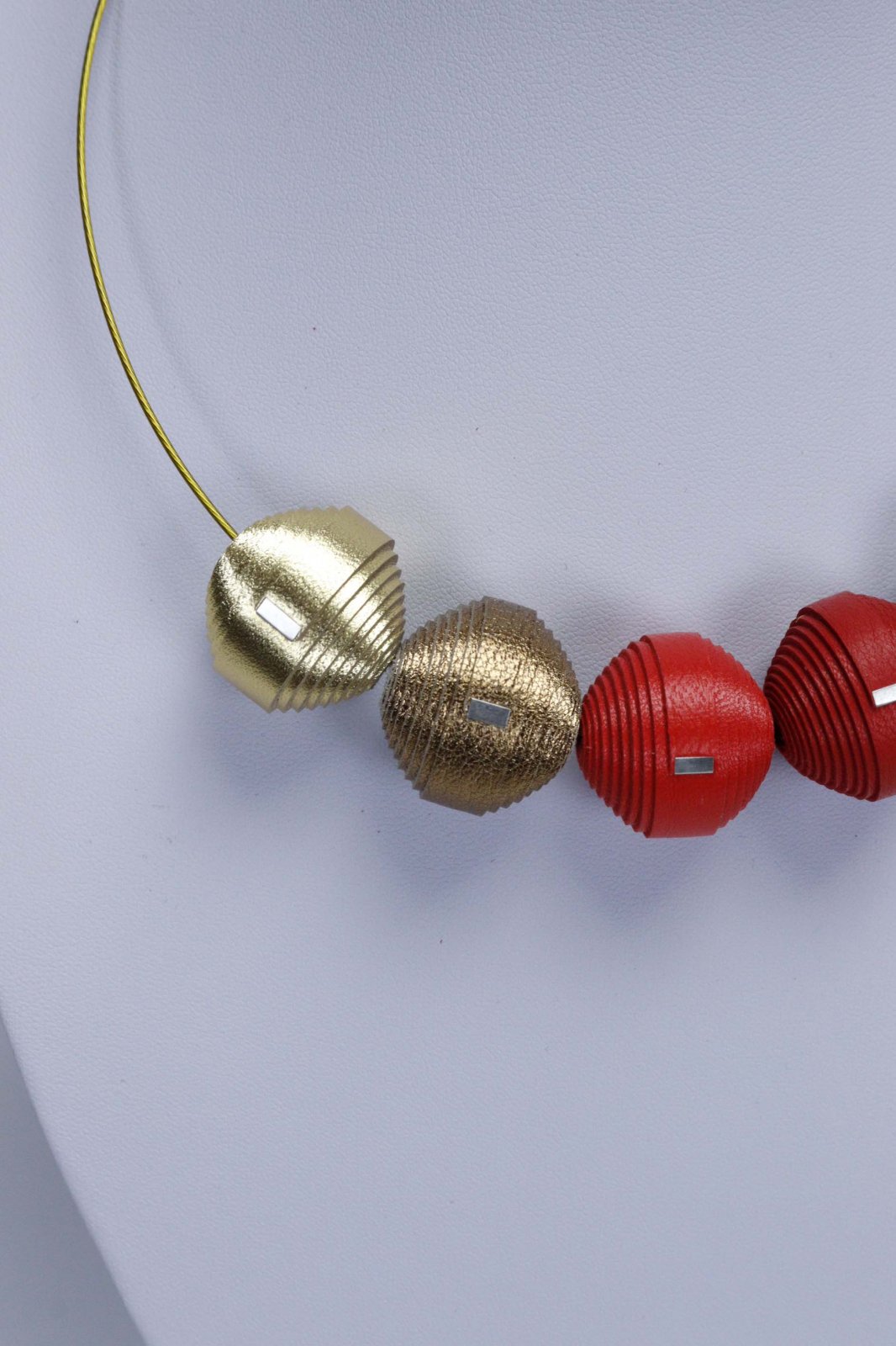 Leatherbonbon Necklace and Earrings Set