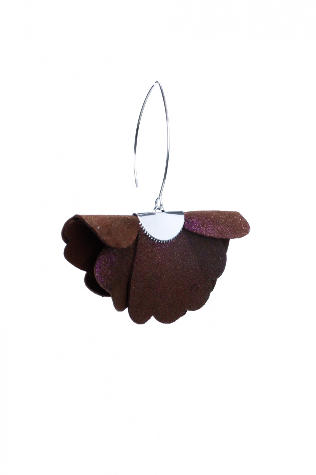 Set Colier chocker si Cercei - Maro cu sclipici mov