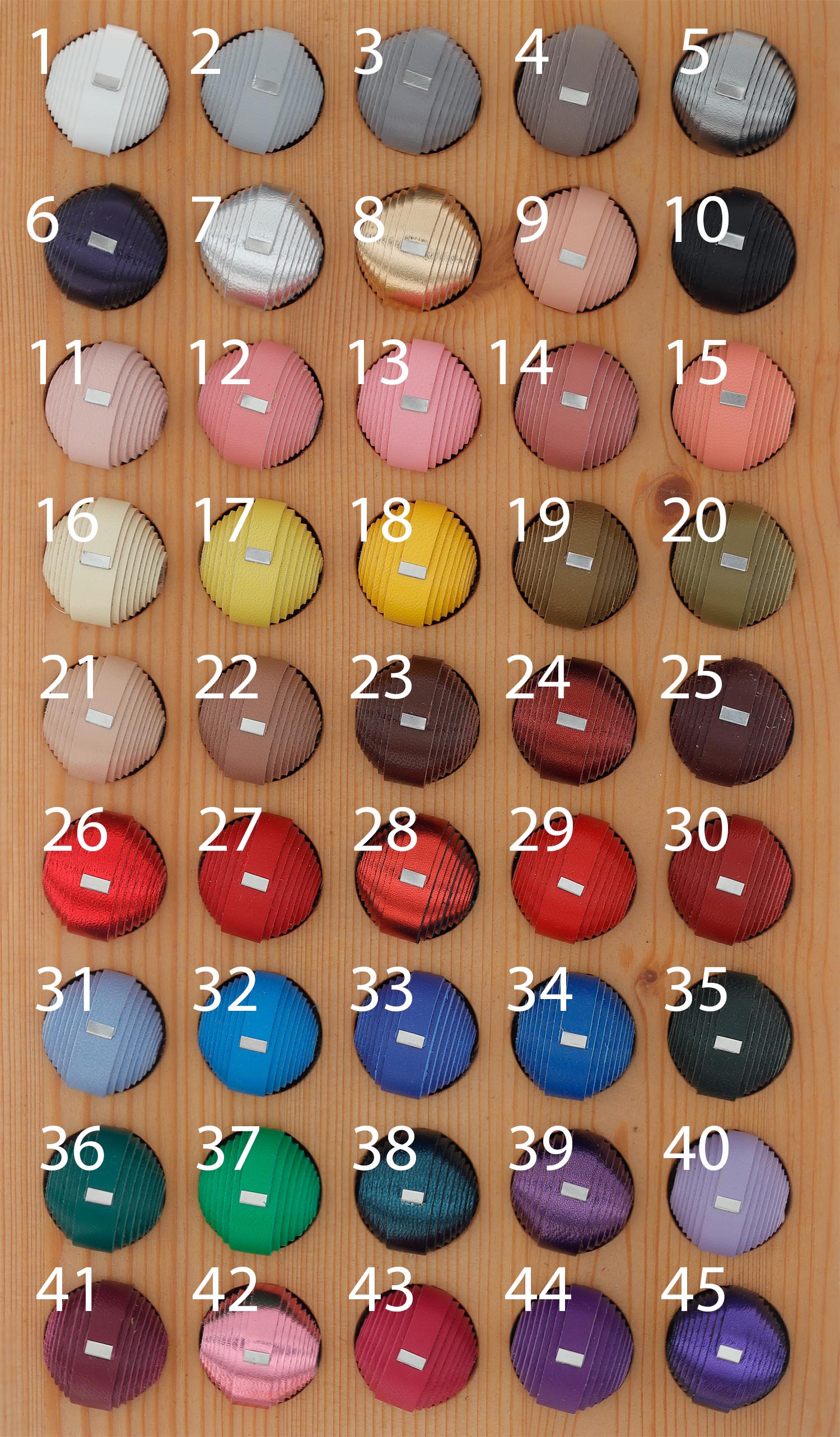Personalisierte Leder-Halsband-Farbpalette Leatherbonbon
