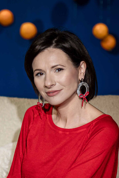 Cercei Coronita cu funda