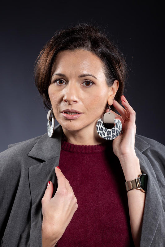 Cercei Halo - Animal print + ocru