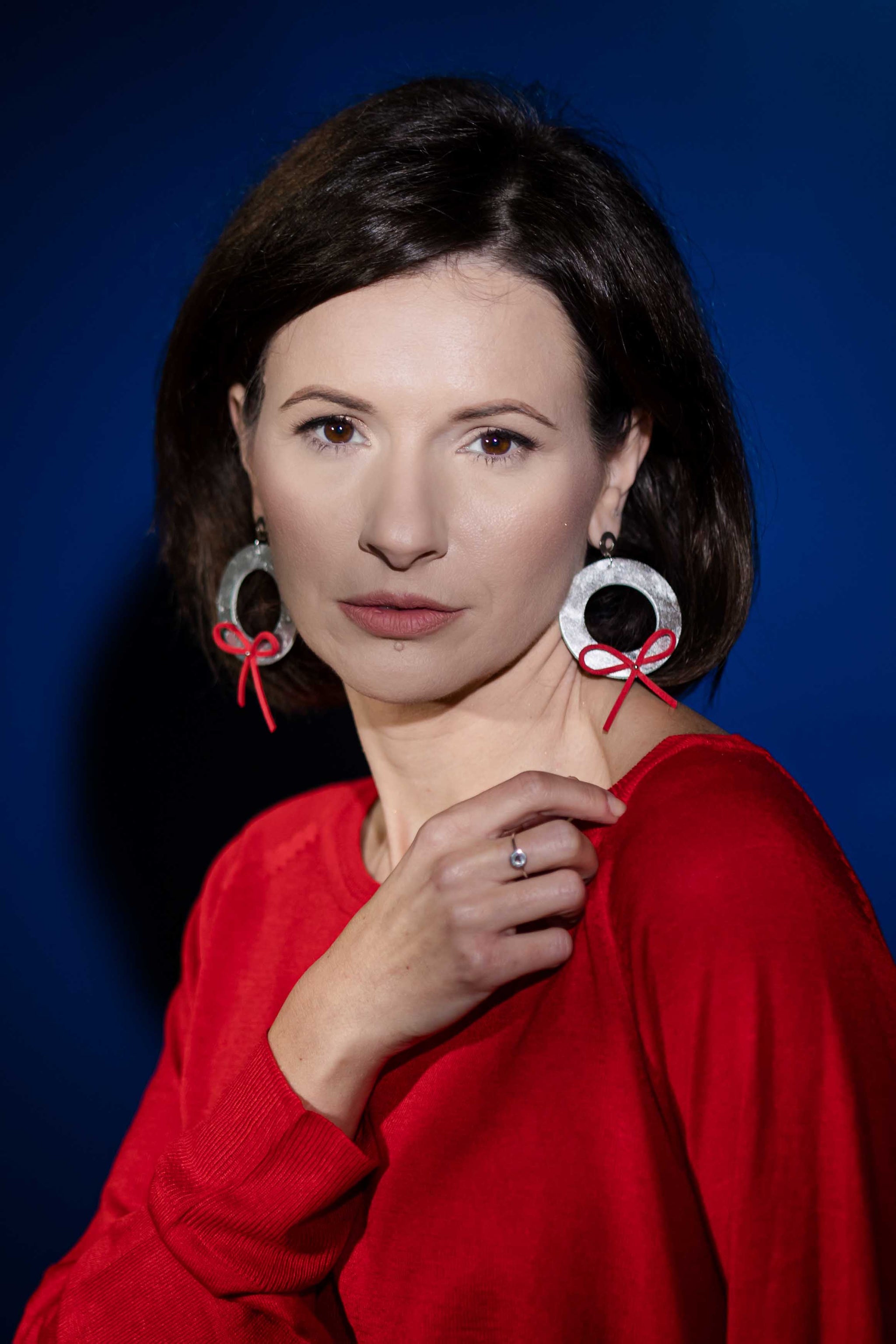 Cercei Coronita cu funda