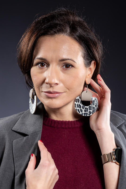 Cercei Halo - Animal print + ocru