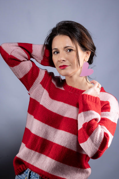 Cercei inima - Roz lacuit