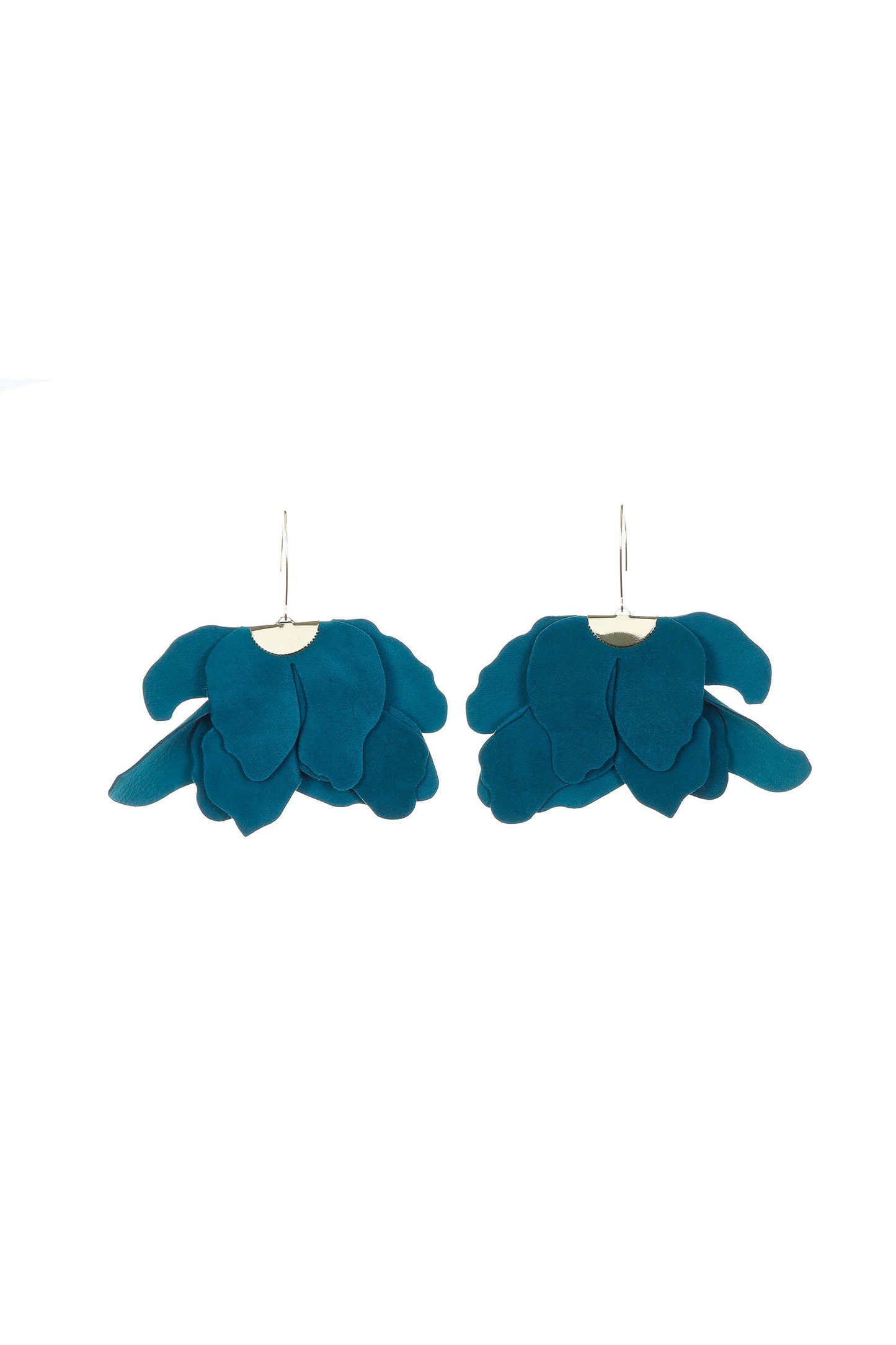 Cercei Floare Mare - Deep Teal