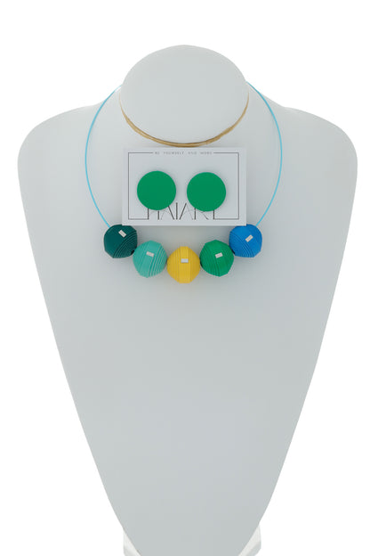 Set Colier Leatherbonbon + Cercei Geometrici (315)
