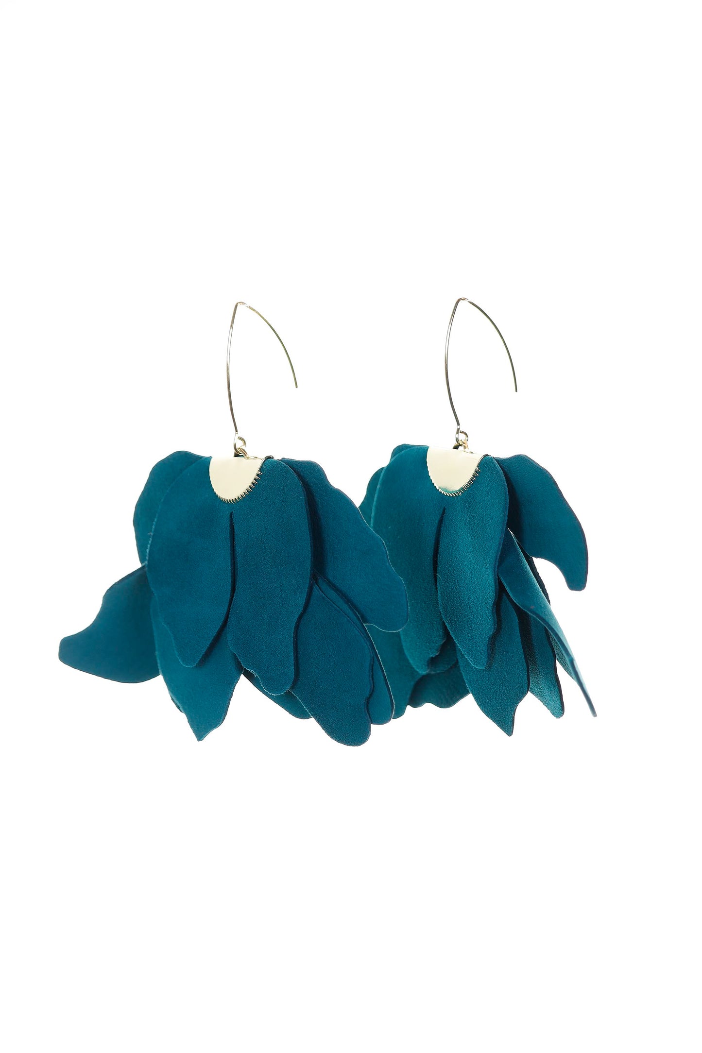 Cercei Floare Mare - Deep Teal
