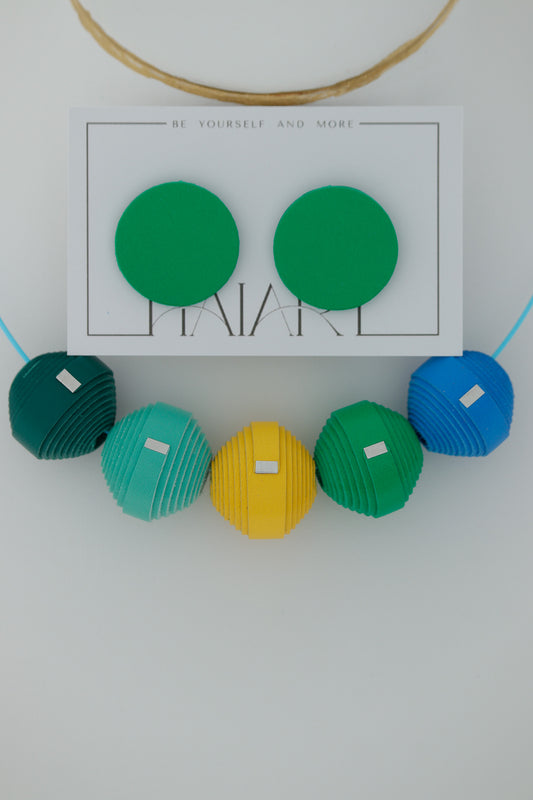 Set Colier Leatherbonbon + Cercei Geometrici (315)
