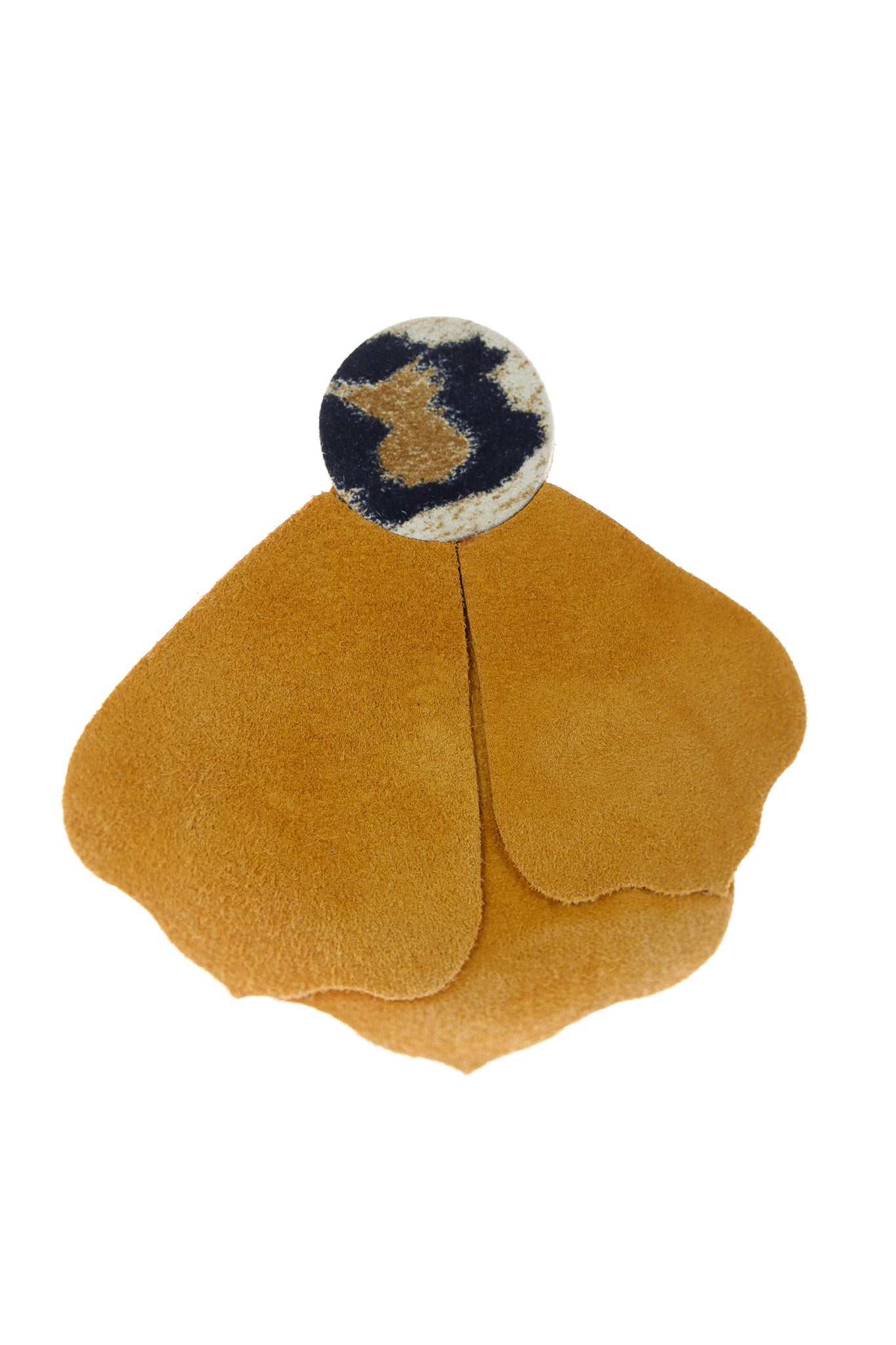 Cercei Aripi - Galben mustar + Animal print