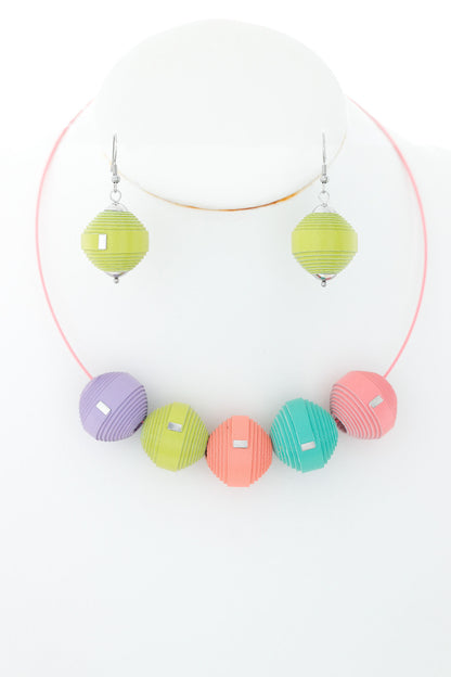 Set Colier + Cercei Leatherbonbon (302)