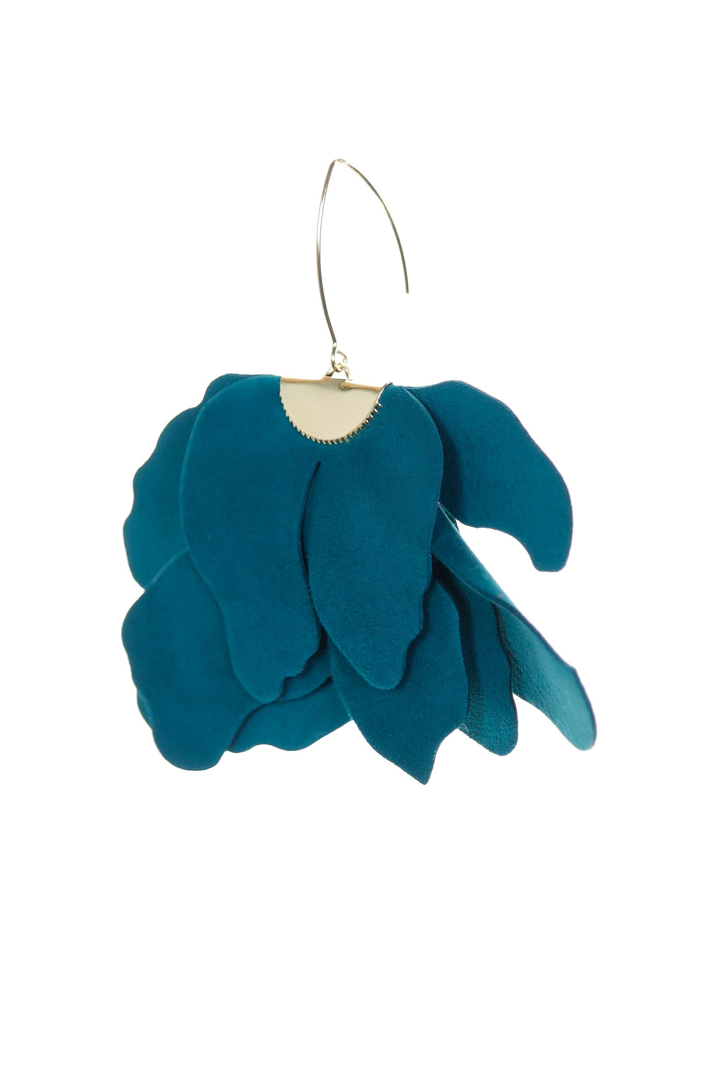 Cercei Floare Mare - Deep Teal