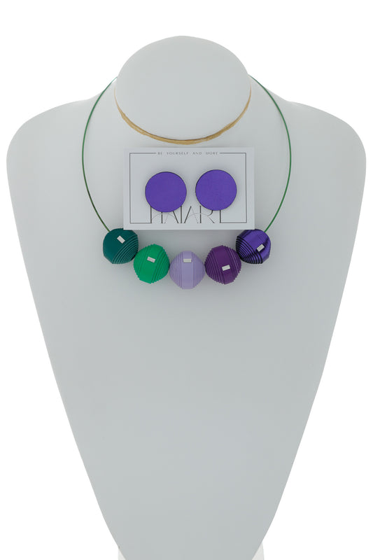 Set Colier Leatherbonbon + Cercei Geometrici (316)