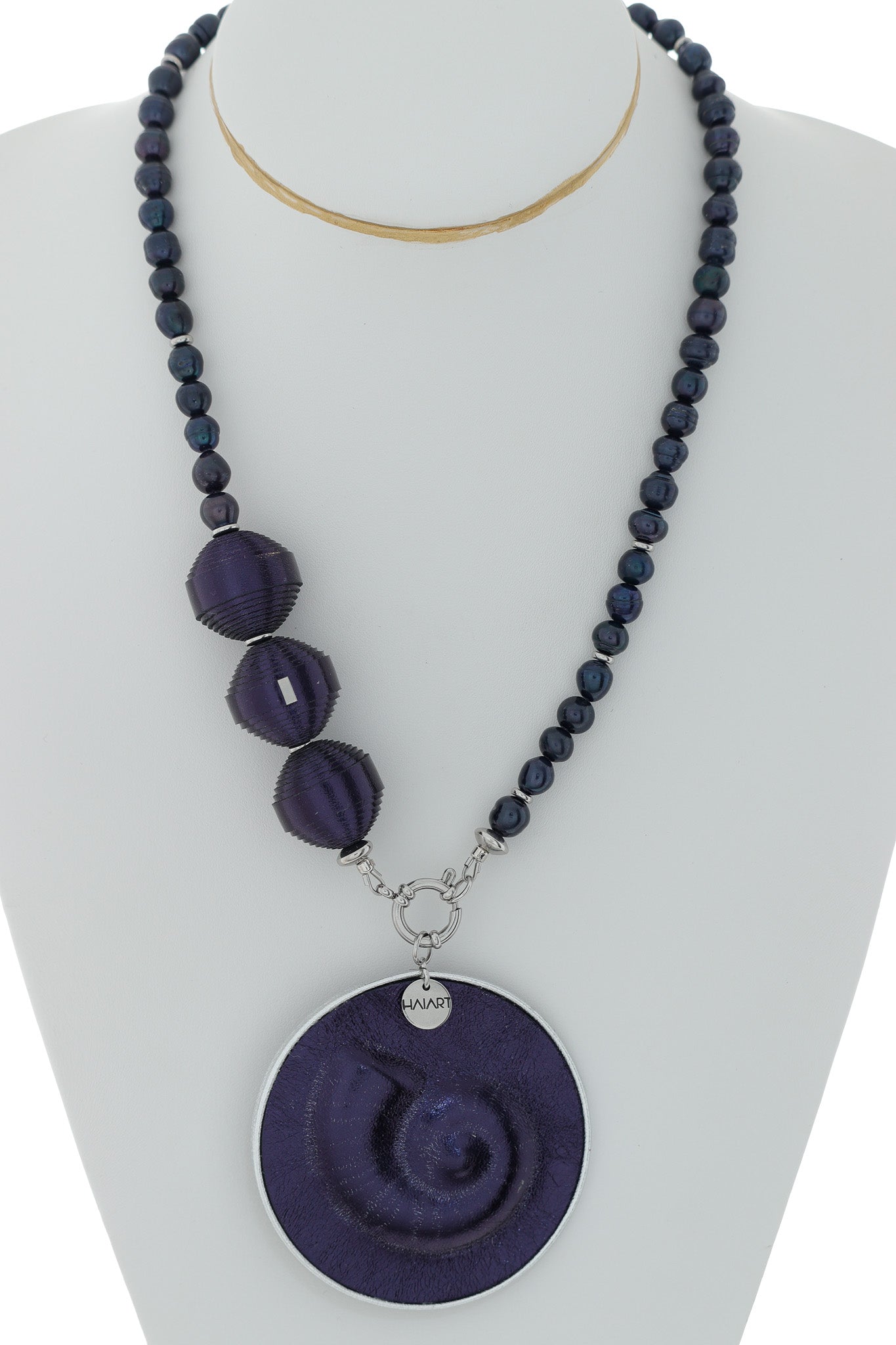 Colier unicat Marine - Violet metalizat