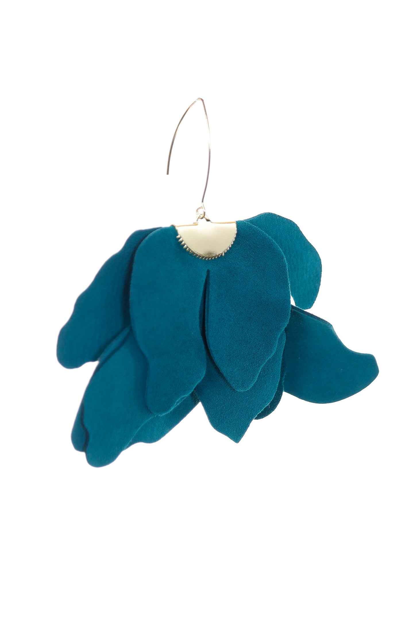 Cercei Floare Mare - Deep Teal