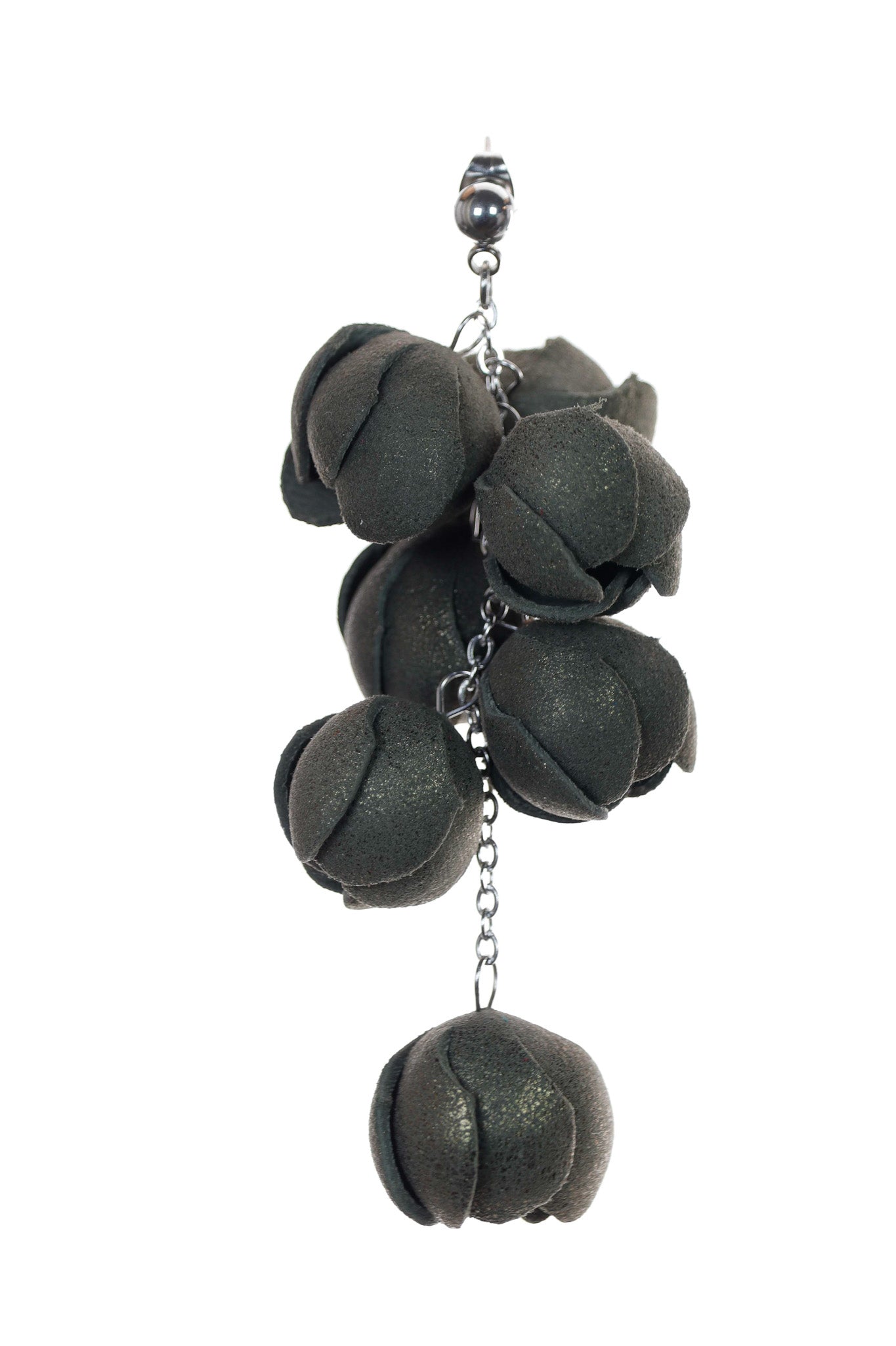 Cercei Ecouri Florale mini - Antracit