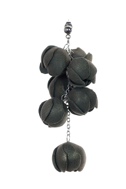 Cercei Ecouri Florale mini - Antracit