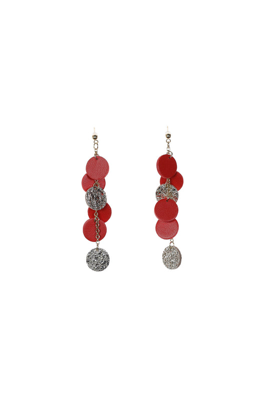 Cercei cercuri - Rosu + Auriu