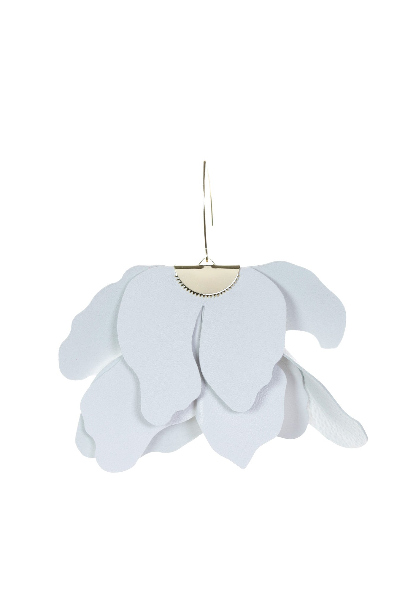 Cercei Floare Mare - Alb