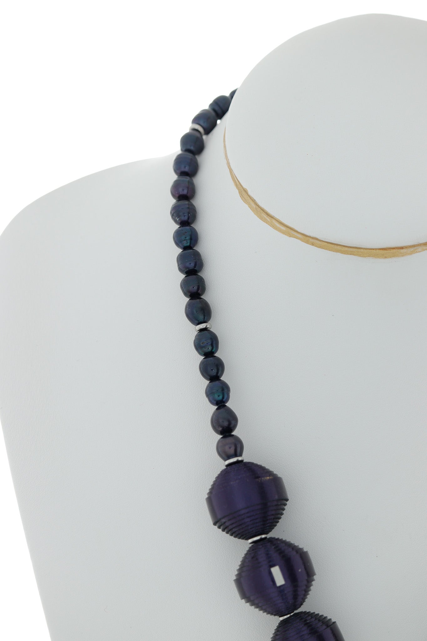 Colier unicat Marine - Violet metalizat