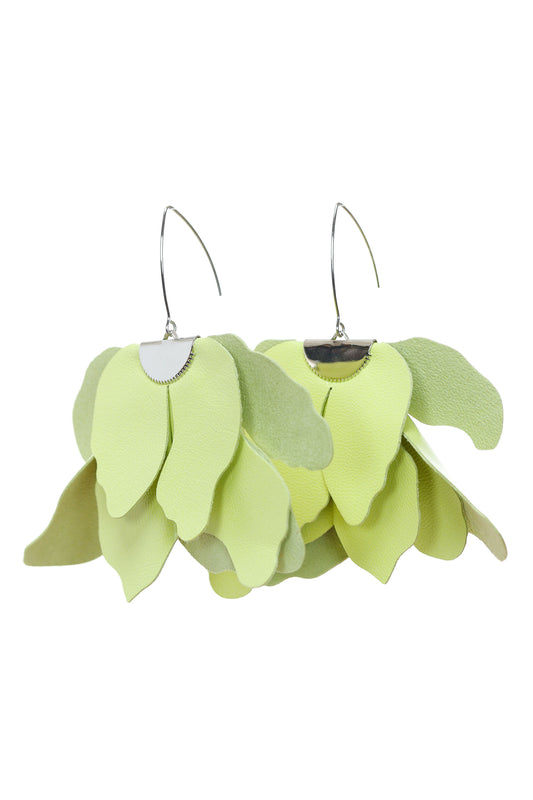 Cercei Floare Mare - Verde fistic