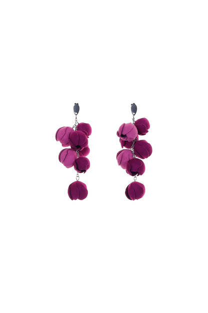 Cercei Ecouri Florale mini - Magenta/roz