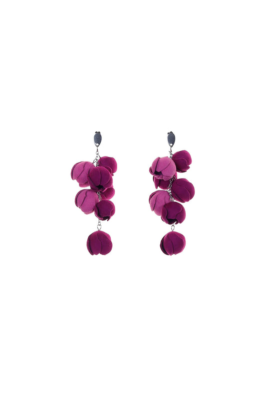 Cercei Ecouri Florale mini - Magenta/roz