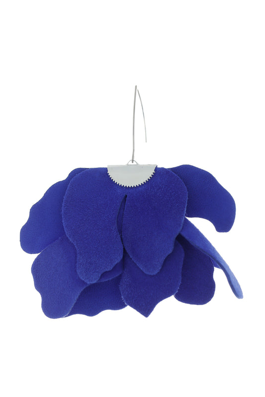 Cercei Floare Mare - Albastru regal