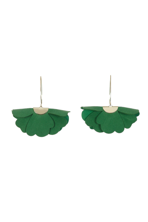 Cercei Floare Mica - Verde Smarald