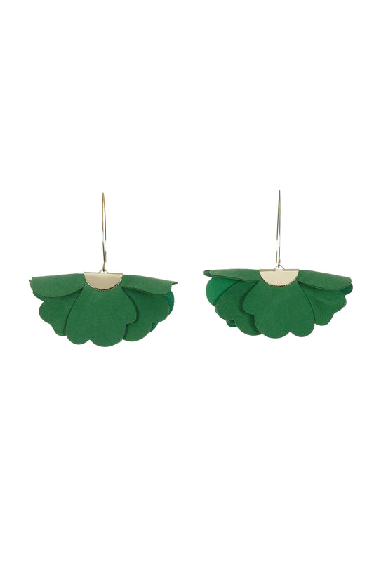 Cercei Floare Mica - Verde Smarald