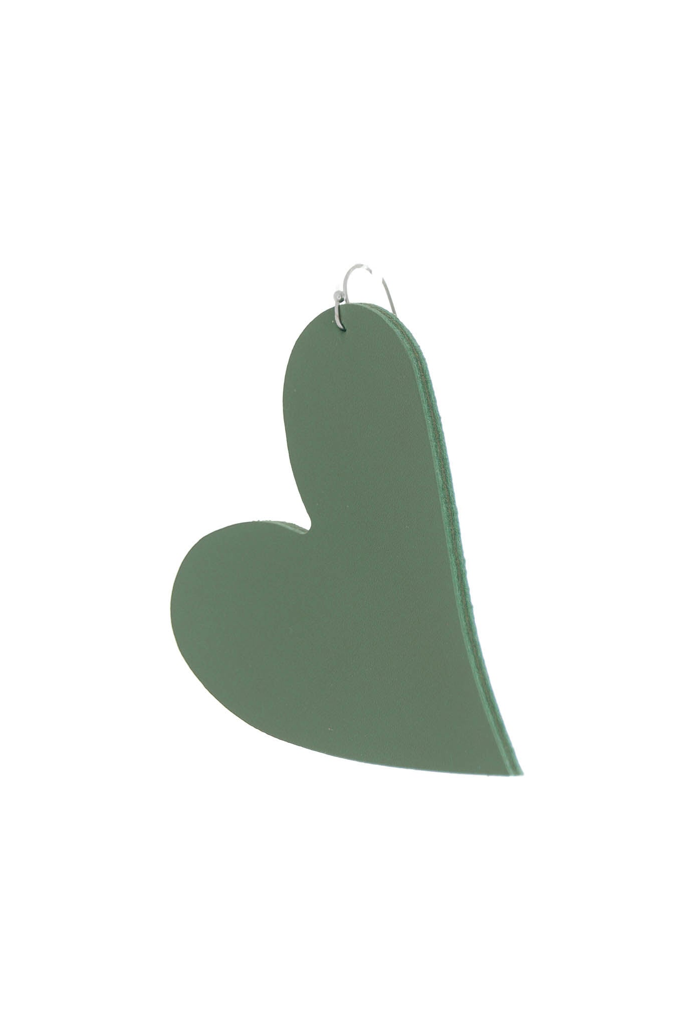 Cercei inima - Verde oliv
