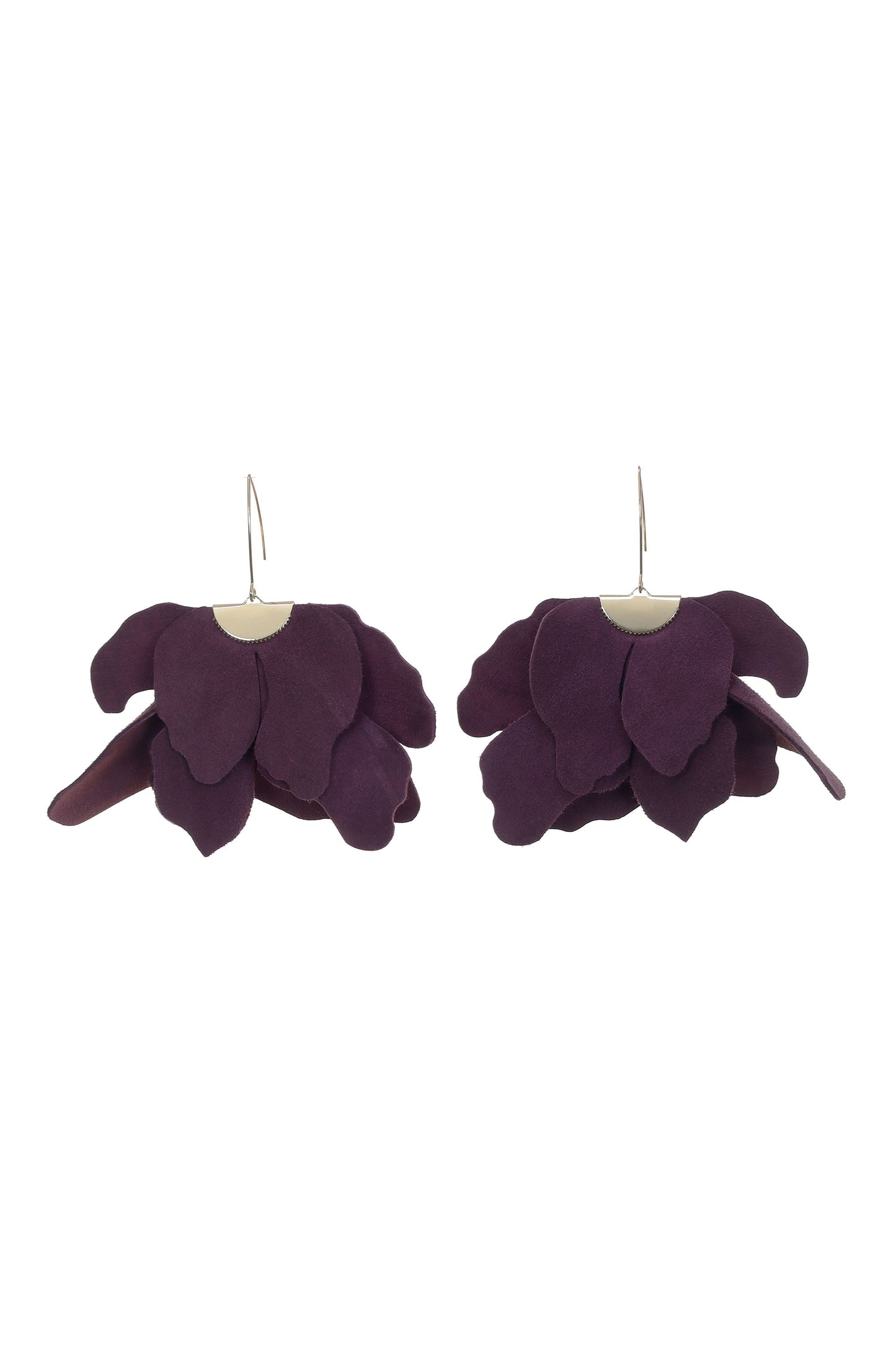 Cercei Floare Mare - Plum