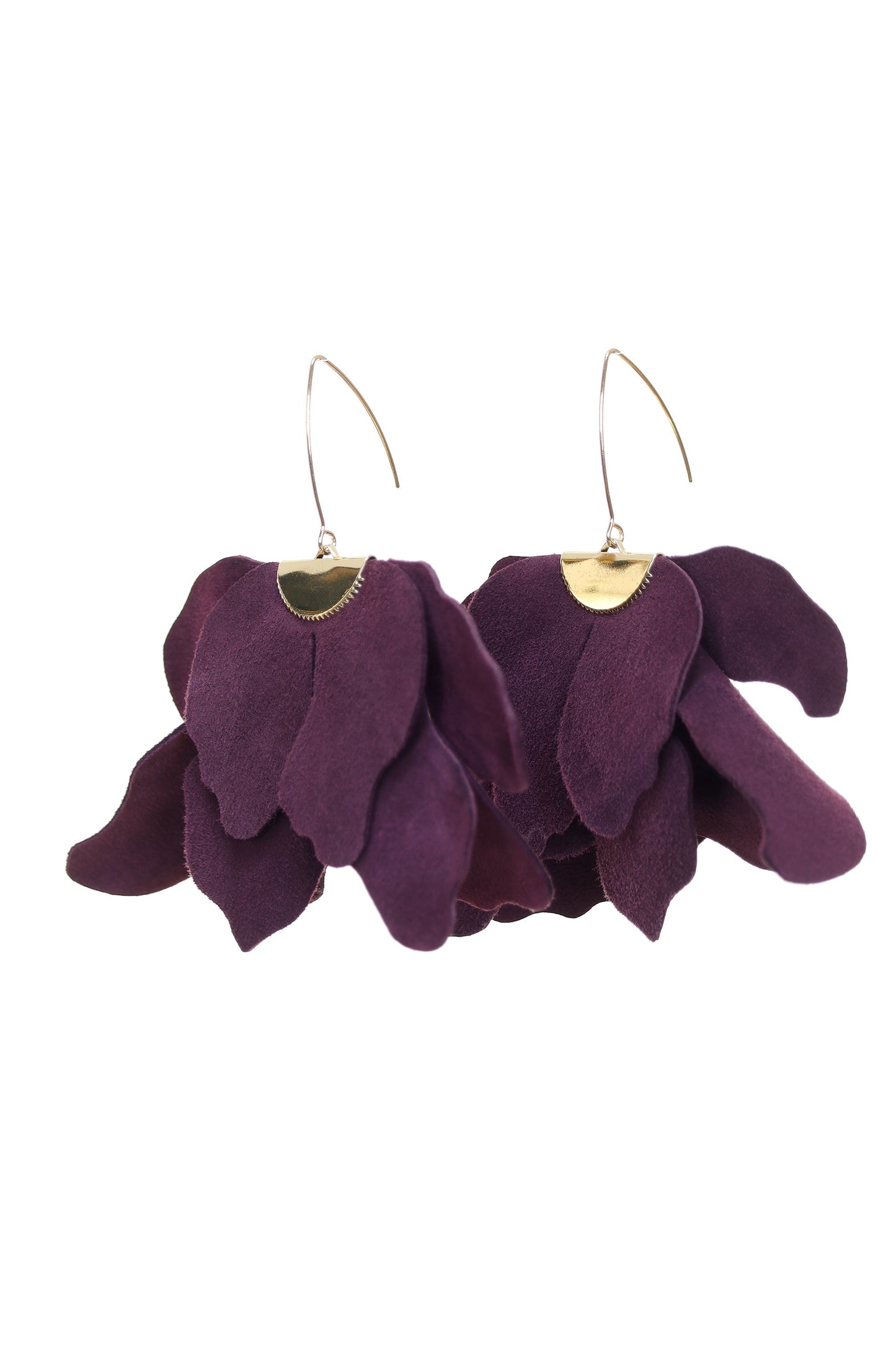 Cercei Floare Mare - Plum