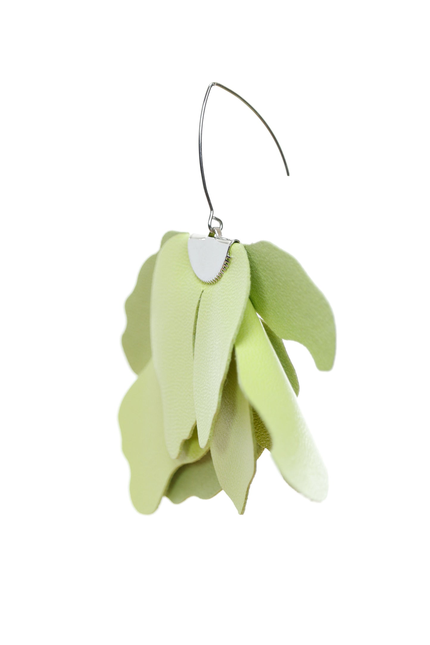 Cercei Floare Mare - Verde fistic