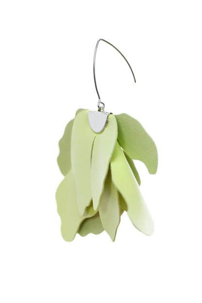 Cercei Floare Mare - Verde fistic