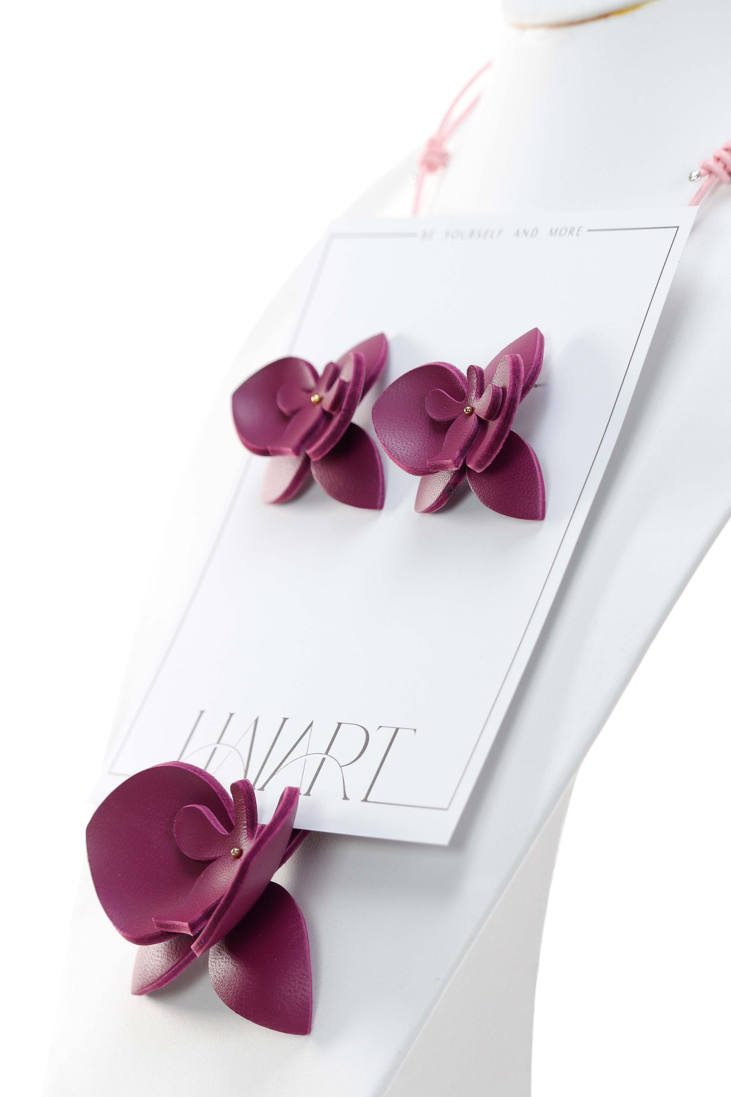Set Colier + Cercei Orhidee - Royal Magenta