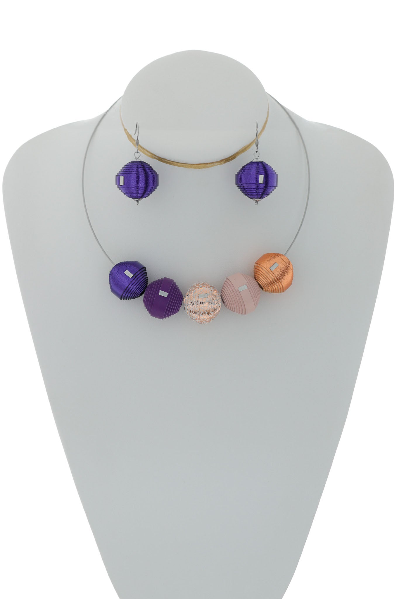 Set Colier + Cercei Leatherbonbon (320) din piele