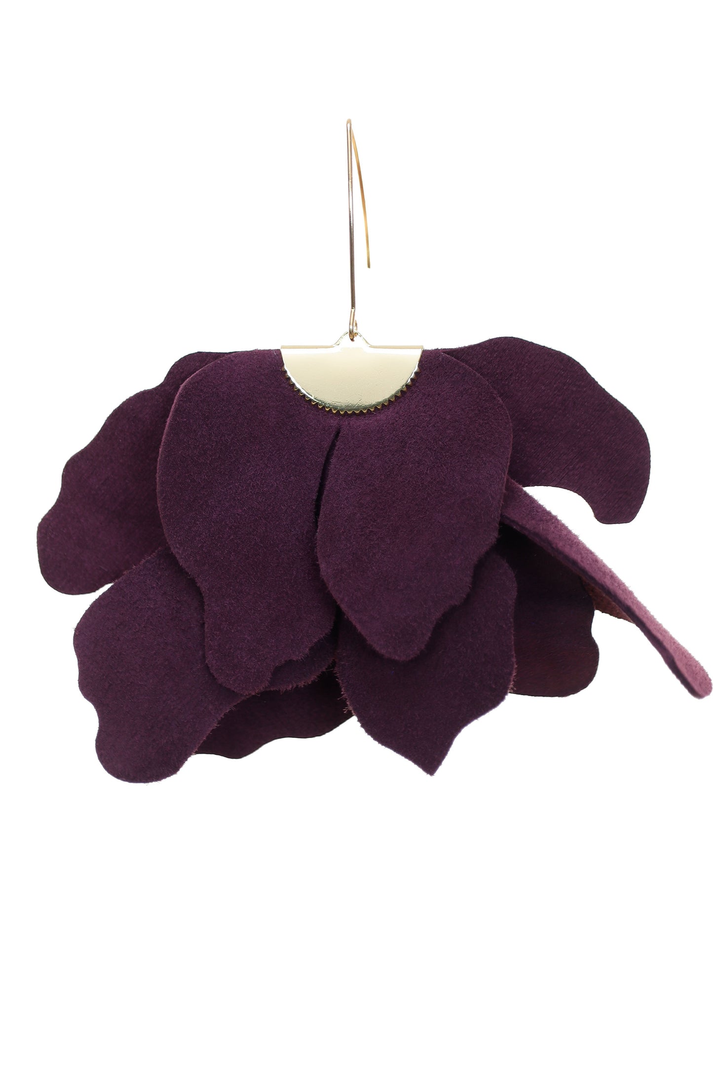 Cercei Floare Mare - Plum