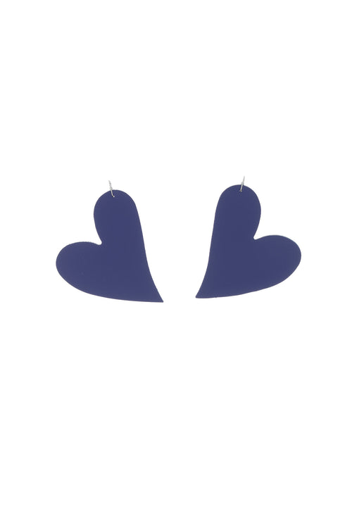 Cercei inima - Bleumarin
