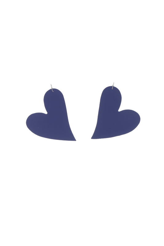Cercei inima - Bleumarin