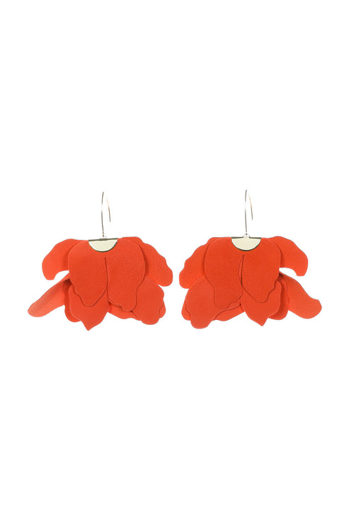 Cercei Floare Mare - Spicy Orange