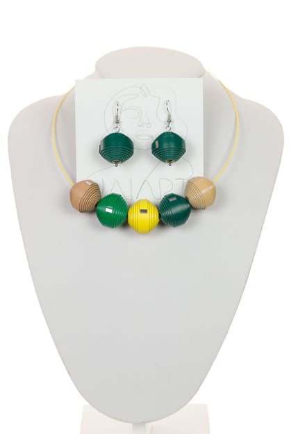 Set Colier + Cercei Leatherbonbon (279) din piele