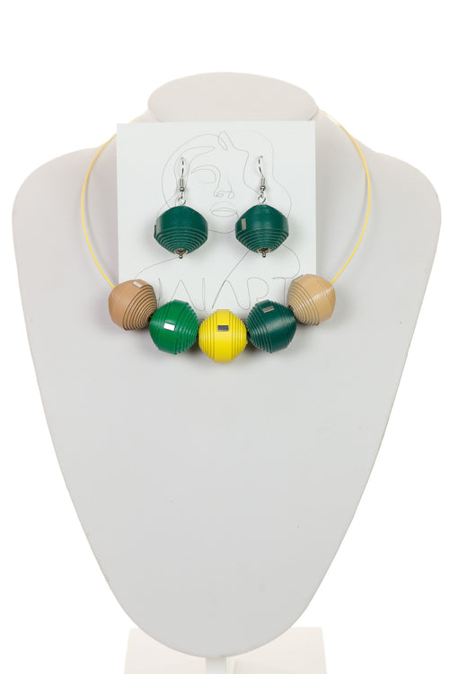 Set Colier + Cercei Leatherbonbon (279) din piele