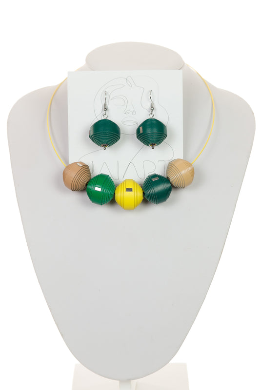 Set Colier + Cercei Leatherbonbon (279) din piele