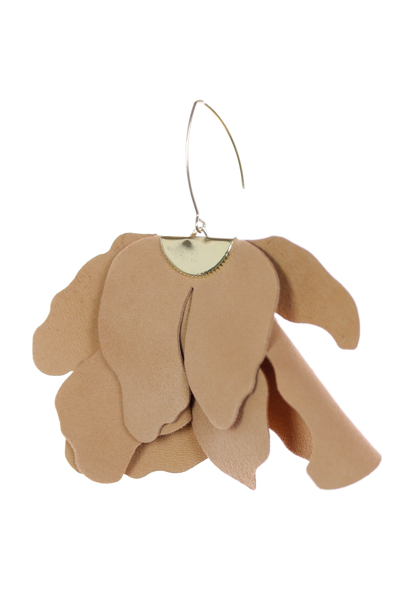 Cercei Floare Mare - Camel