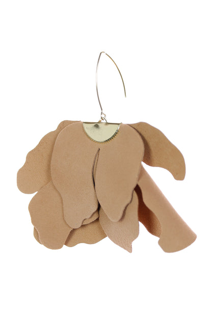 Cercei Floare Mare - Camel
