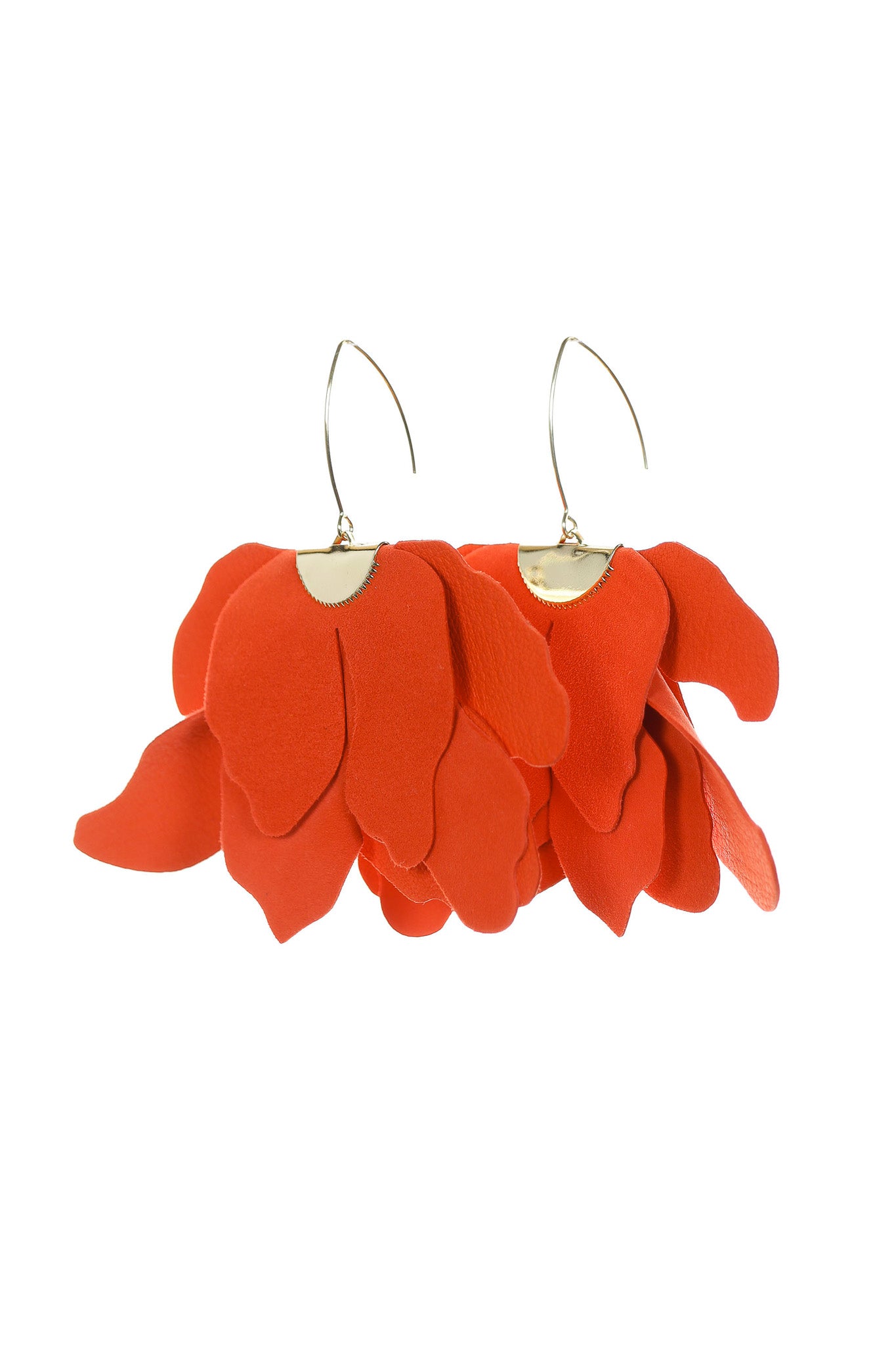 Cercei Floare Mare - Spicy Orange