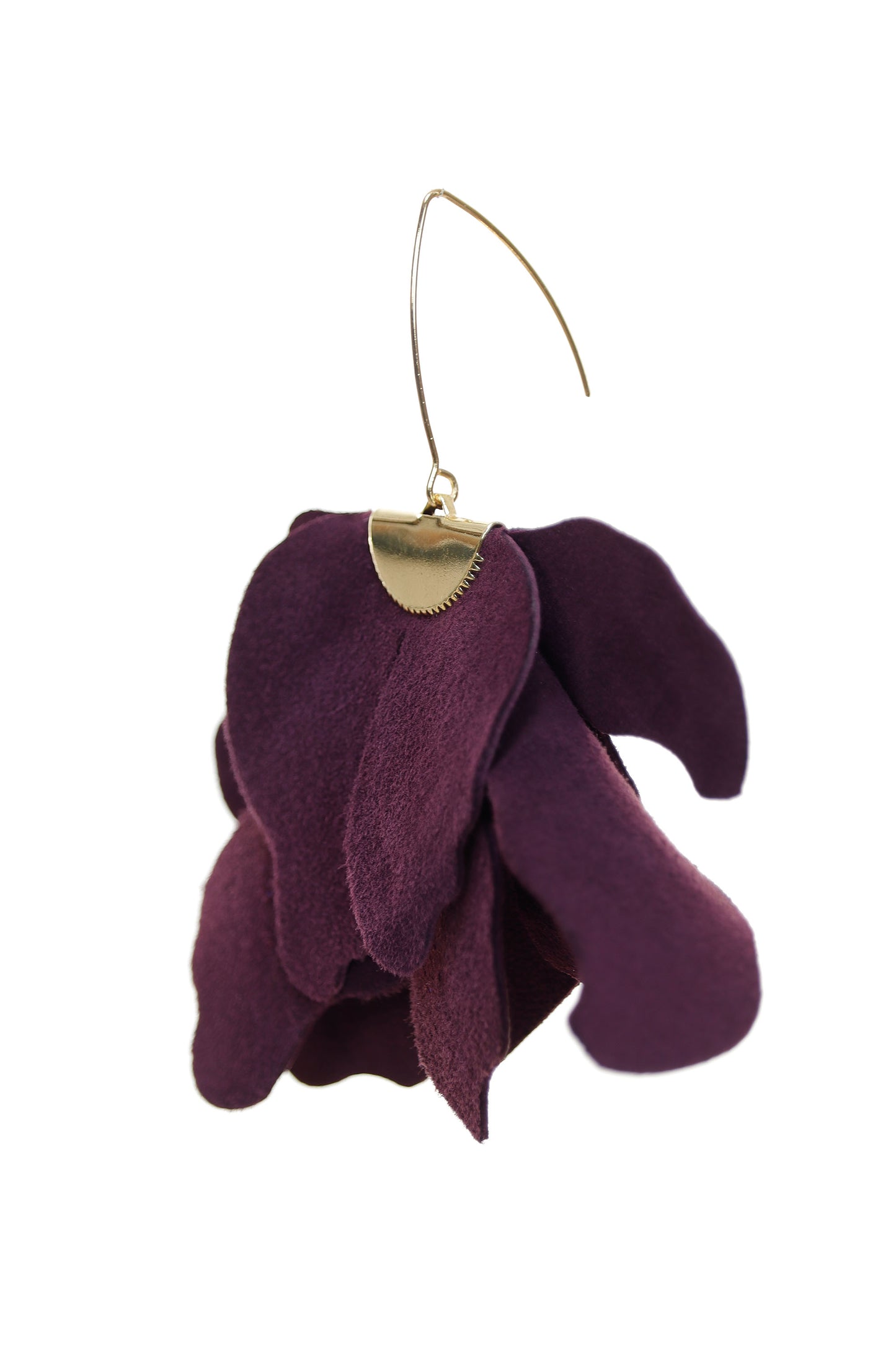 Cercei Floare Mare - Plum