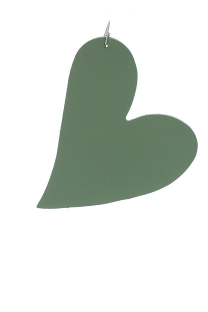 Cercei inima - Verde oliv